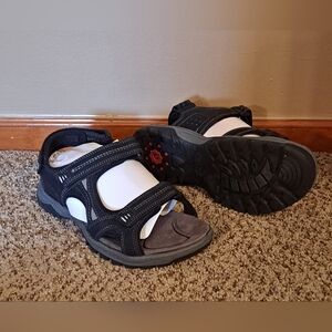 Spring Step Black & White Men's Outdoor Sport Sandals Shock Absorbing Heel 44